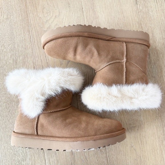 UGG Milla Chestnut Brown Leather Boots - Picture 6 of 12